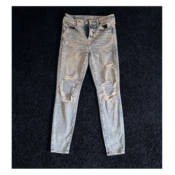 Acid Wash Ripped ne(x)t level stretch Jeans - Like New (Size 8) - Picture 3 of 6